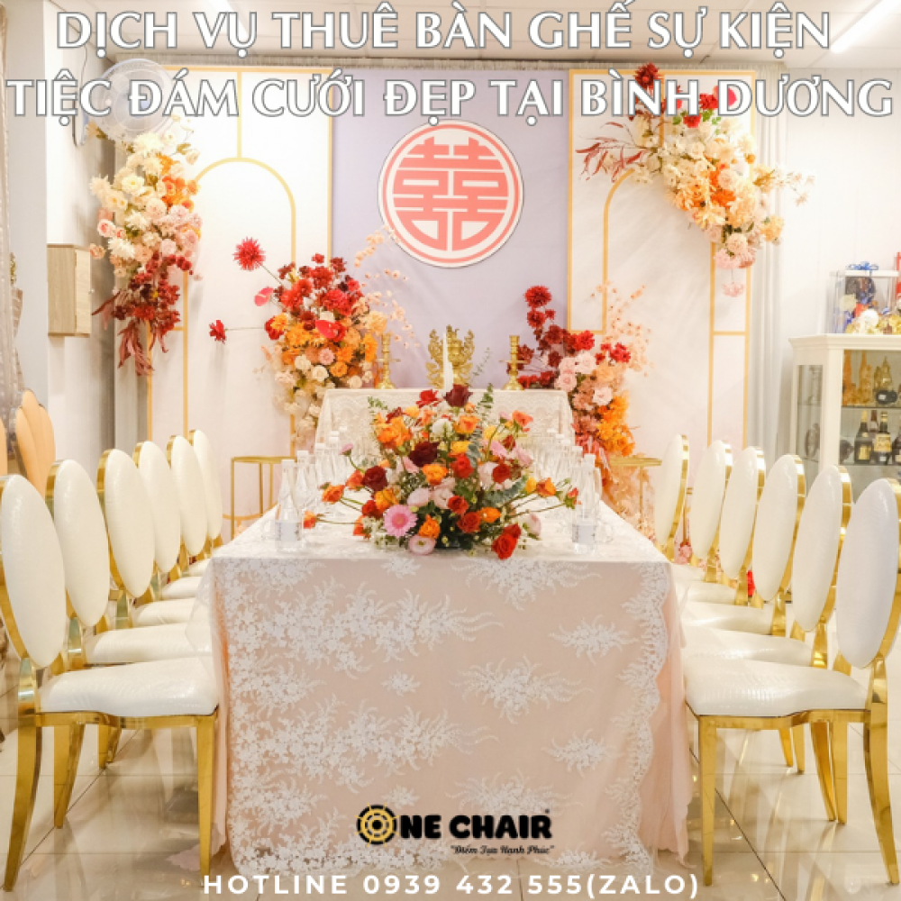 Dịch Vụ Cho Thuê Bàn Ghế Sự Kiện Tiệc Đám Cưới Đẹp Tại Bình Dương