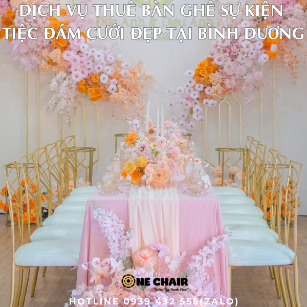 Dịch Vụ Cho Thuê Bàn Ghế Sự Kiện Tiệc Đám Cưới Đẹp Tại Bình Dương