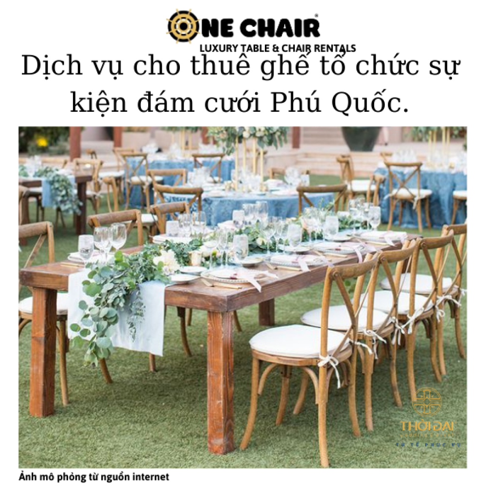 Dịch vụ cho thuê ghế tổ chức sự kiện đám cưới Phú Quốc.