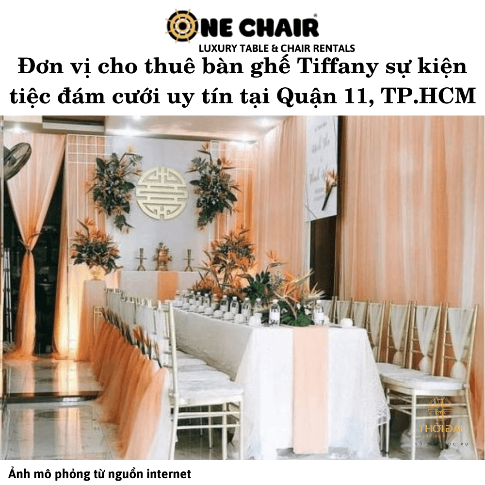 Đơn vị cho thuê bàn ghế Tiffany sự kiện tiệc đám cưới uy tín tại Quận 11, TP.HCM