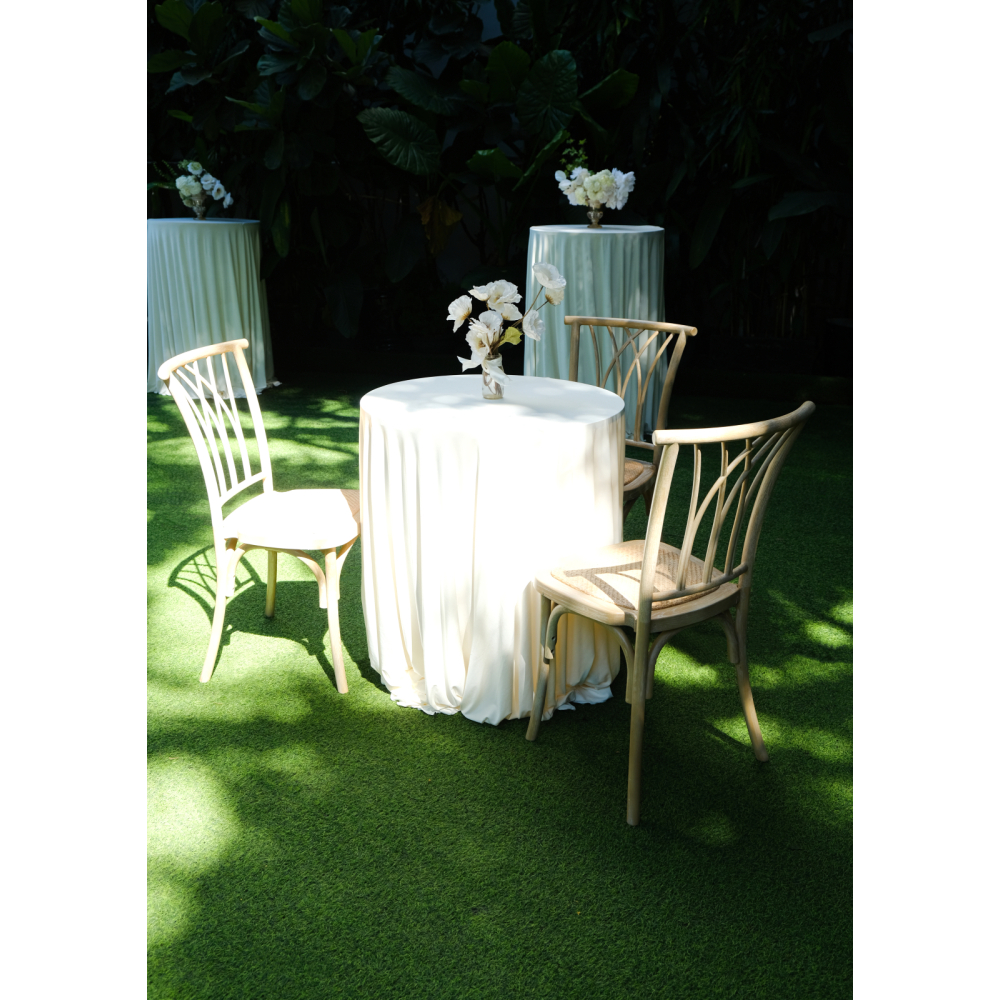 Willow Chair - Bàn Ghế Bar Trắng/ Bàn Cocktail Vẻ Đẹp Mộc Mạc Cho Không Gian Ngoài Trời