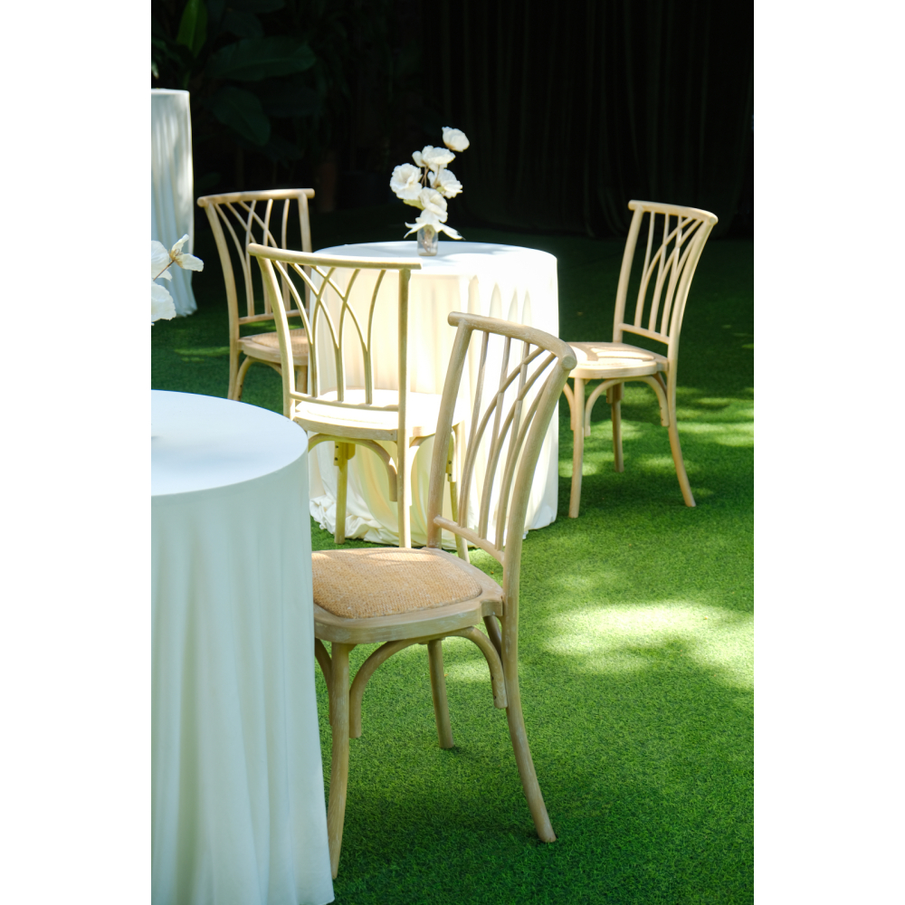 Willow Chair - Bàn Ghế Bar Trắng/ Bàn Cocktail Vẻ Đẹp Mộc Mạc Cho Không Gian Ngoài Trời