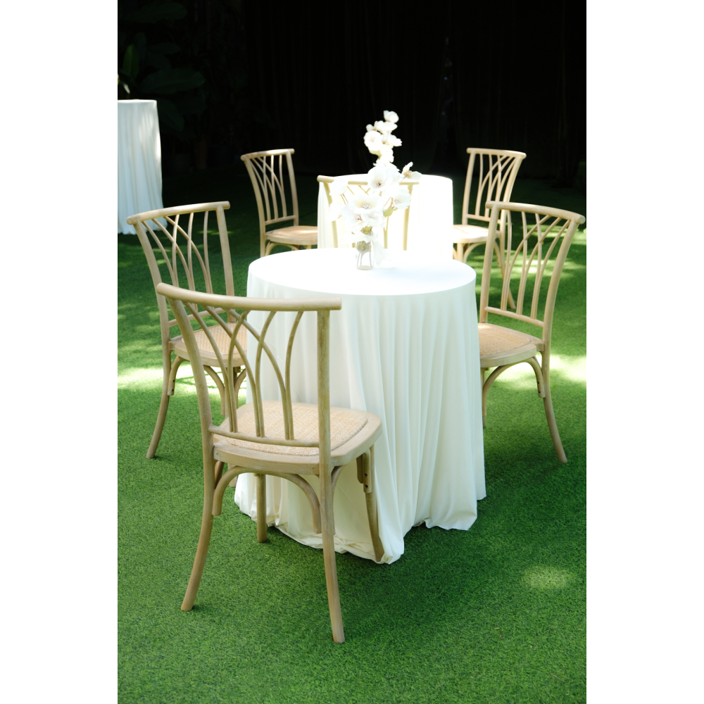 Willow Chair – Bàn Ghế Cocktail Mộc Mạc & Tinh Tế Cho Sự Kiện Ngoài Trời