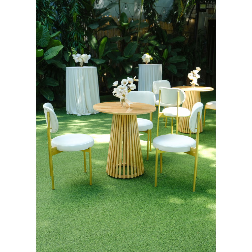 Velvet Chair – Ghế Velvet & Bàn Cocktail Gỗ Tròn / Tối Giản Mà Cuốn Hút