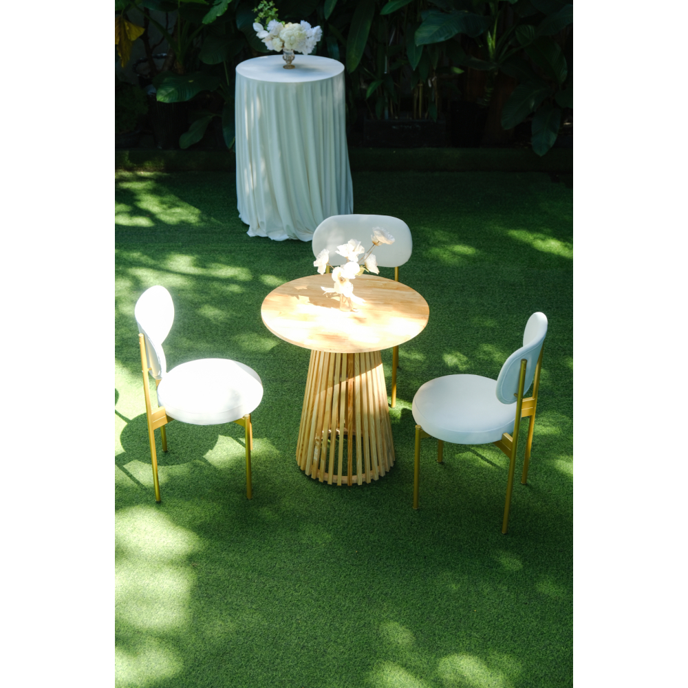 Velvet Chair – Ghế Velvet & Bàn Cocktail Gỗ Tròn / Tối Giản Mà Cuốn Hút