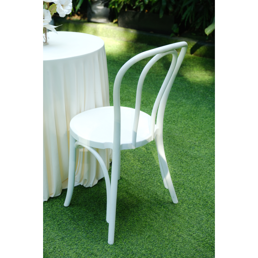 White Thonet Chair – Ghế Thonet & Bàn Cocktail Trắng / Trong Trẻo Mộc Mạc, Lý Tưởng Cho Tiệc Vườn