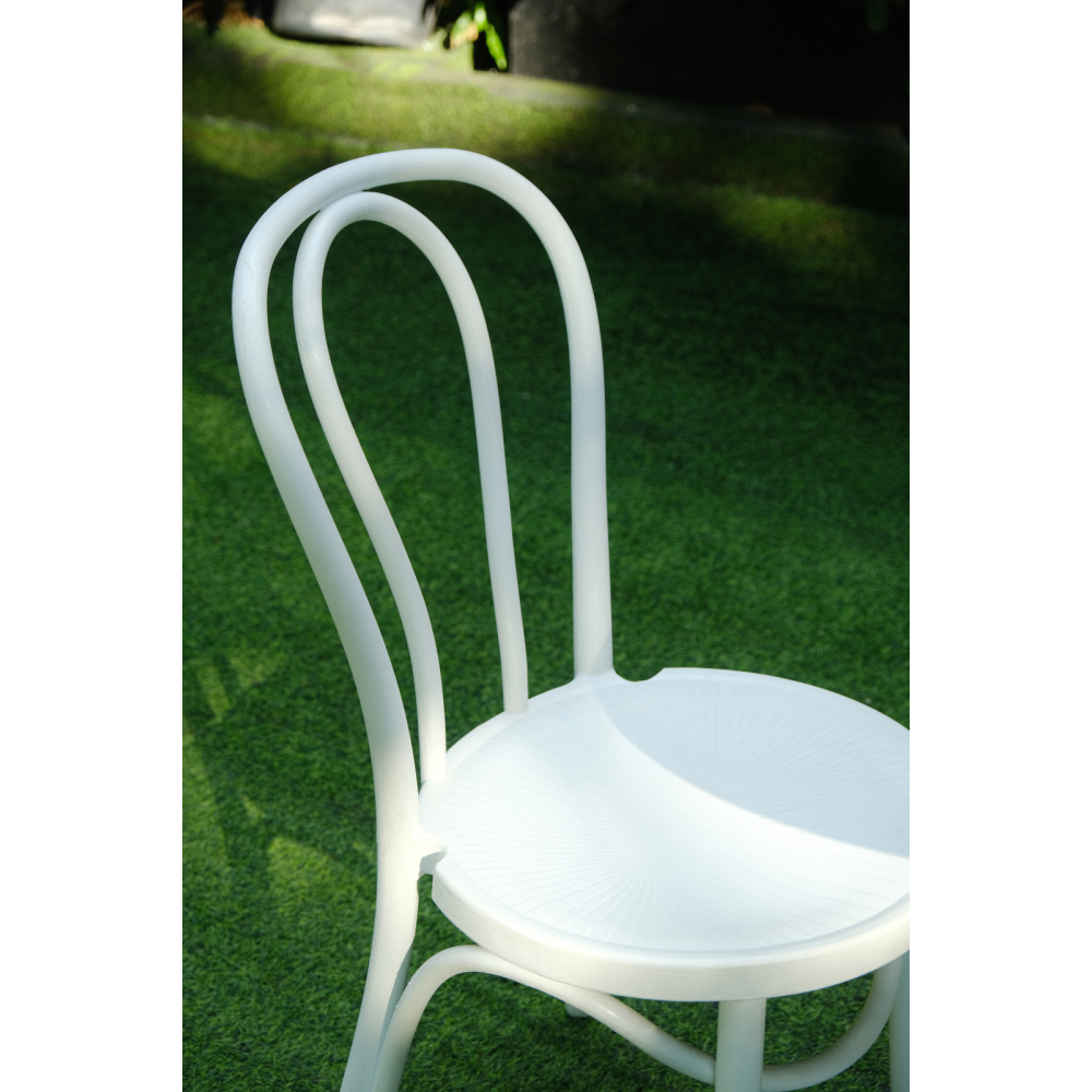 White Thonet Chair – Ghế Thonet & Bàn Cocktail Trắng / Trong Trẻo Mộc Mạc, Lý Tưởng Cho Tiệc Vườn