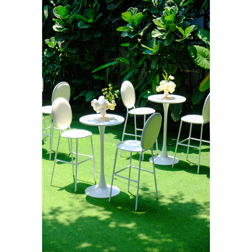 Shell Bar Stool - Bàn Ghế Bar Trắng/Bàn Cocktail Đẹp Tinh Tế