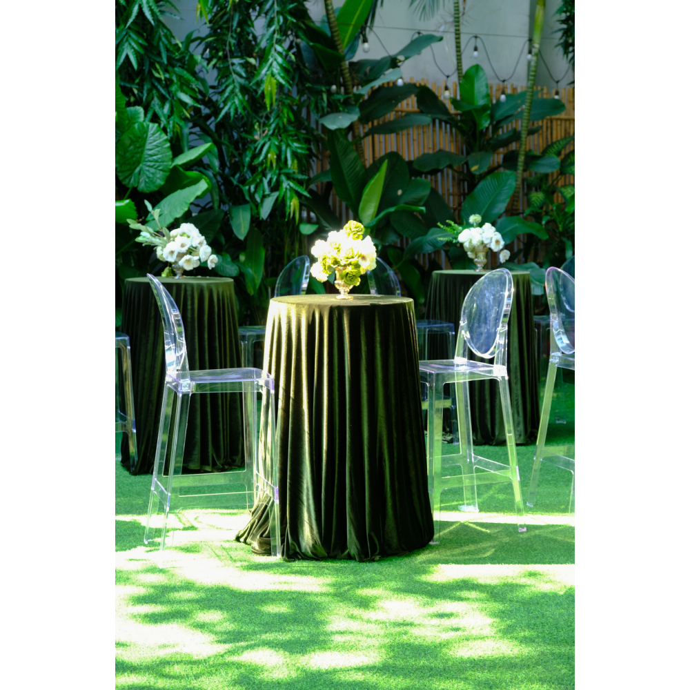 Ghost Bar – Ghế Bar Trong Suốt & Bàn Cocktail Sang Trọng Cho Sự Kiện