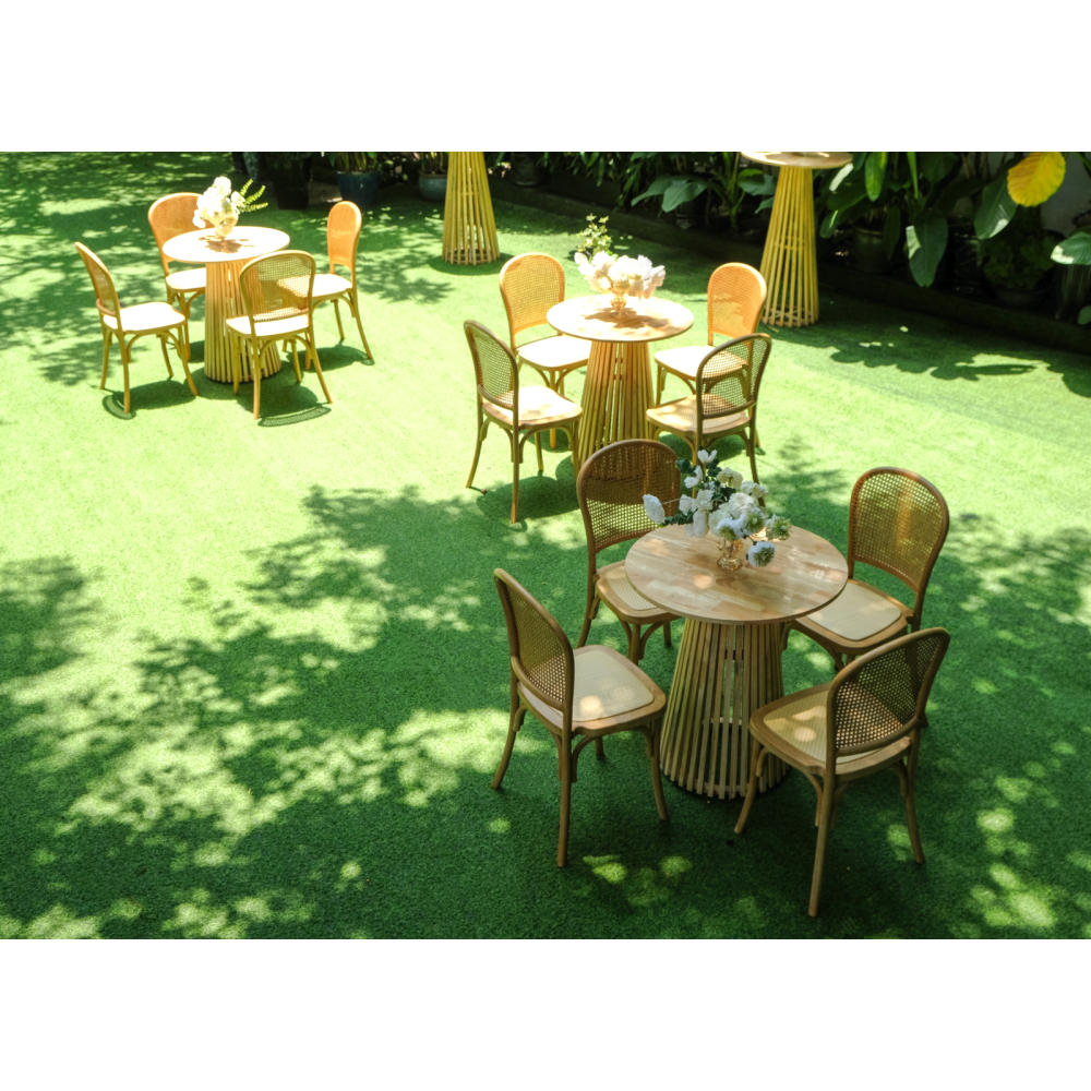Caneback Chair – Bàn Ghế Bar Gỗ Mây Tinh Tế Mộc Mạc Cho Sự Kiện Ngoài Trời