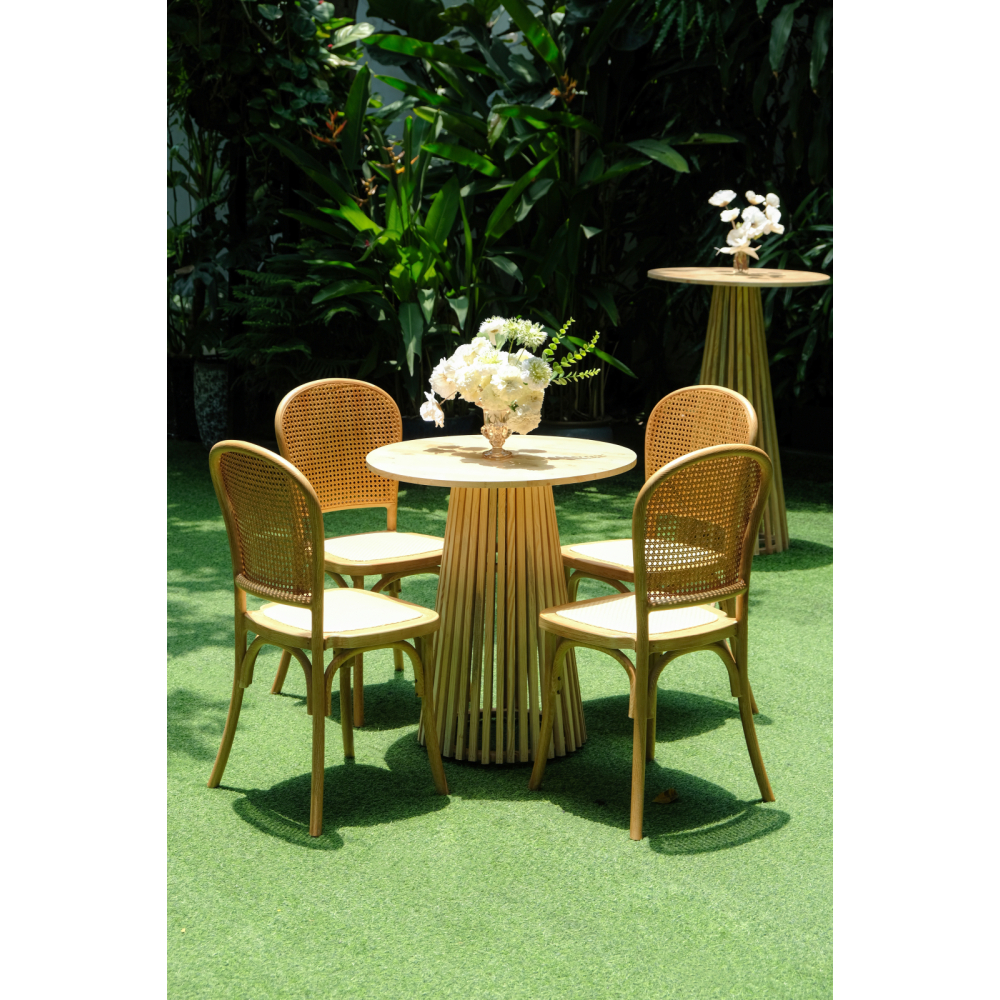 Caneback Chair – Bàn Ghế Bar Gỗ Mây Tinh Tế Mộc Mạc Cho Sự Kiện Ngoài Trời