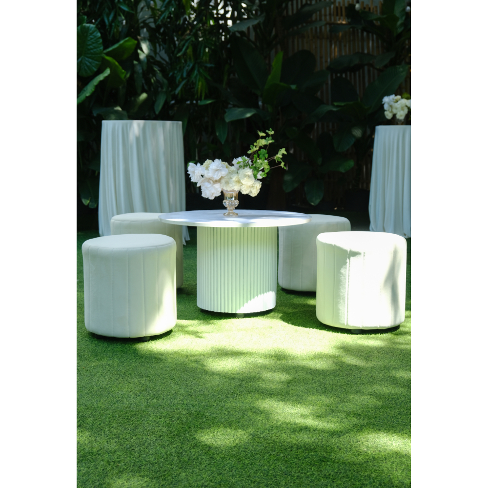 Don Sofa – Ghế Sofa Tròn & Fluted Table / Nhẹ Nhàng Cho Không Gian Sự Kiện