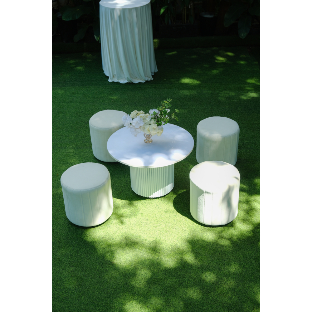 Don Sofa – Ghế Sofa Tròn & Fluted Table / Nhẹ Nhàng Cho Không Gian Sự Kiện