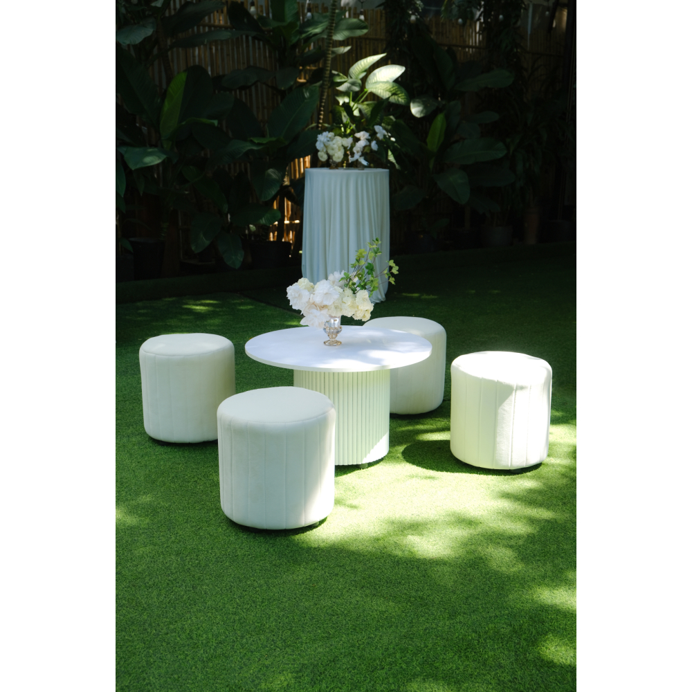 Don Sofa – Ghế Sofa Tròn & Fluted Table / Nhẹ Nhàng Cho Không Gian Sự Kiện