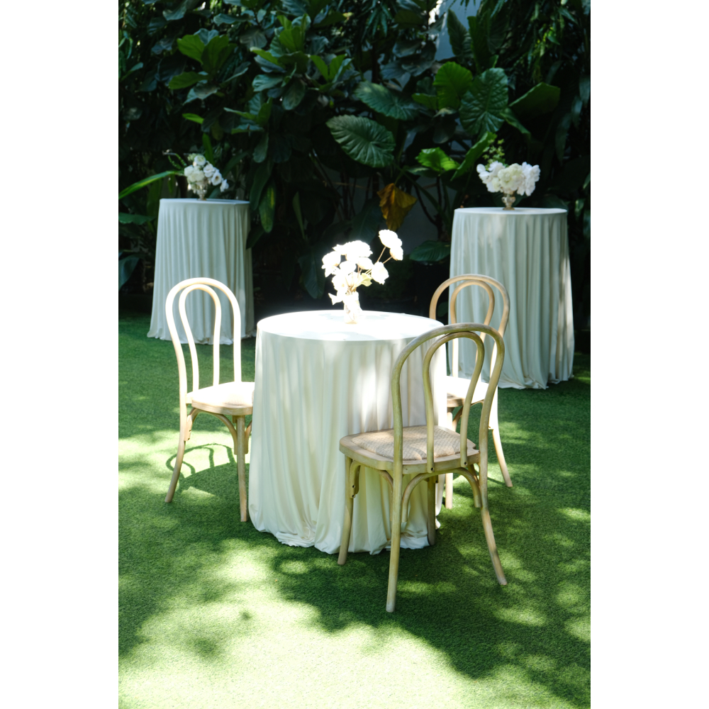 Thonet Chair - Ghế Thonet & Bàn Cocktail Trắng / Mộc Mạc Tinh Tế Cho Tiệc Vườn