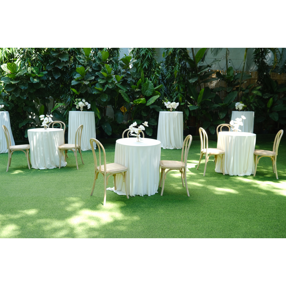 Thonet Chair - Ghế Thonet & Bàn Cocktail Trắng / Mộc Mạc Tinh Tế Cho Tiệc Vườn