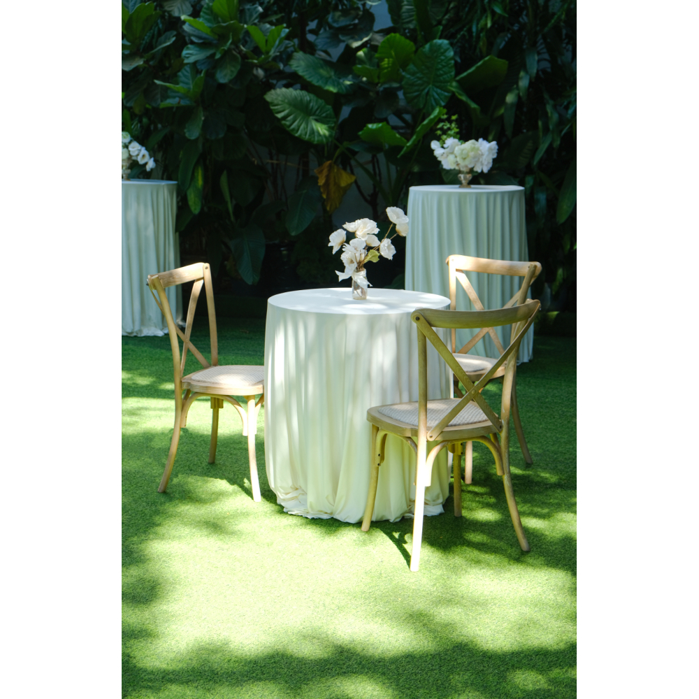 Crossback Chair – Bàn Ghế Bar Mộc Mạc Cổ Điển Cho Sự Kiện & Tiệc Cưới Ngoài Trời