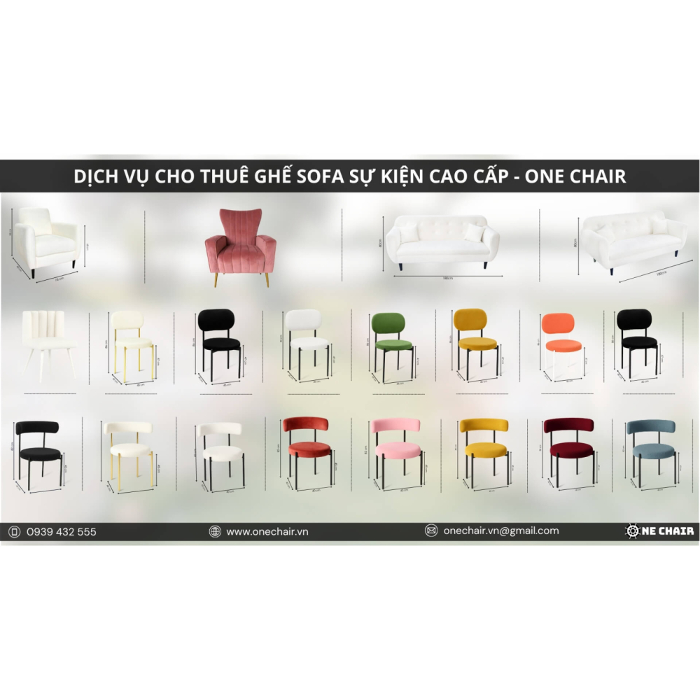 Cho Thuê Ghế Sofa Sự Kiện Cao Cấp | ONE CHAIR Setup Trọn Gói AZ, Chuyên Nghiệp