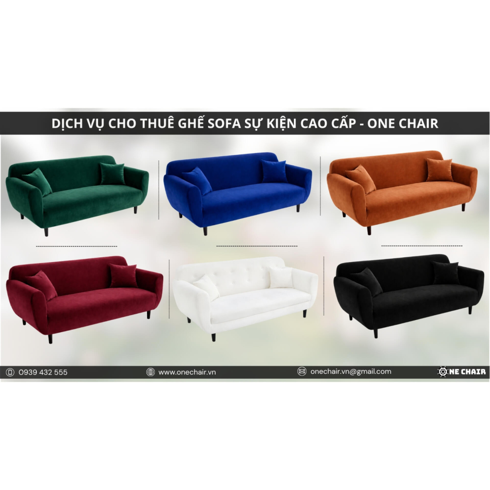 Cho Thuê Ghế Sofa Sự Kiện Cao Cấp | ONE CHAIR Setup Trọn Gói AZ, Chuyên Nghiệp