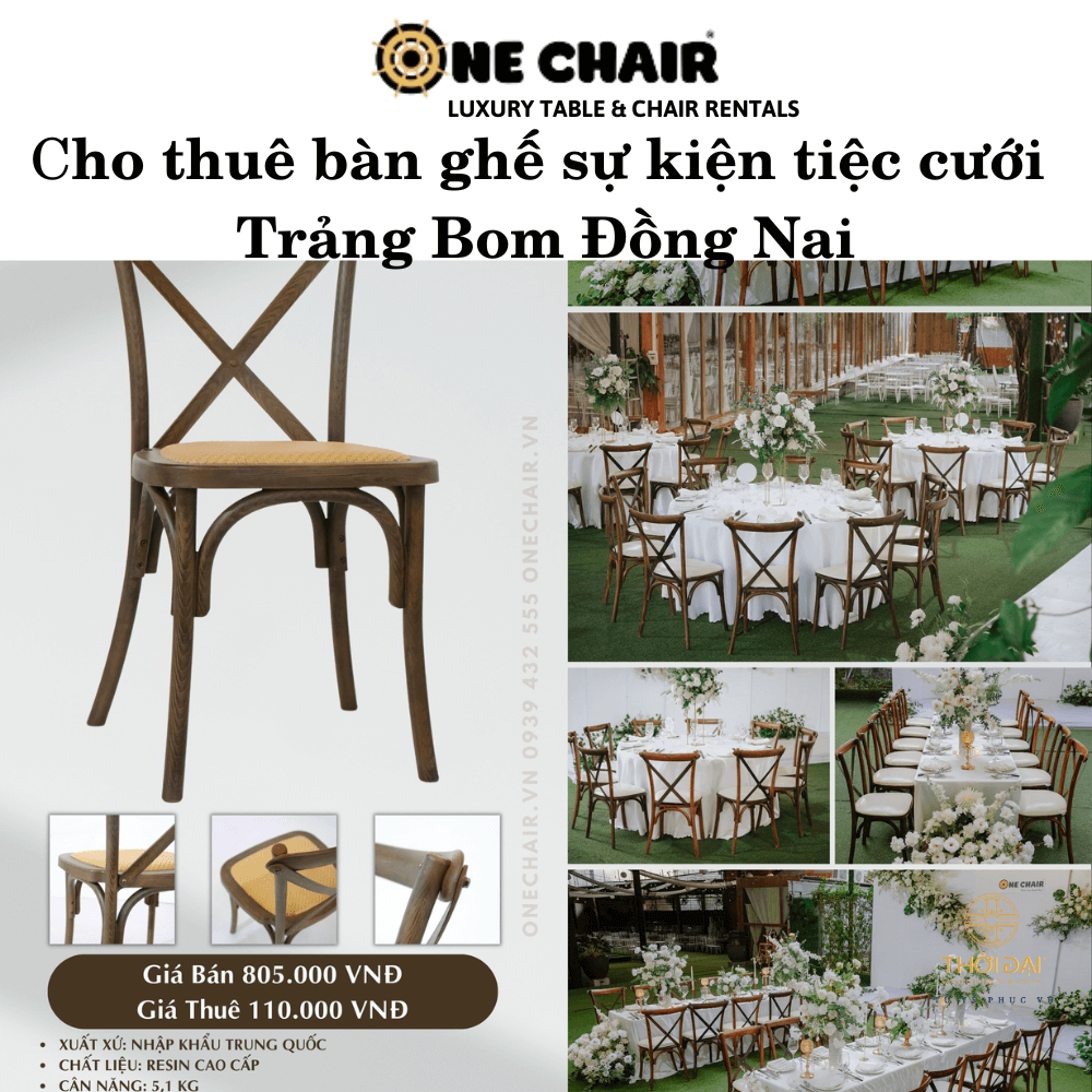 Cho thuê bàn ghế sự kiện tiệc cưới Trảng Bom Đồng Nai