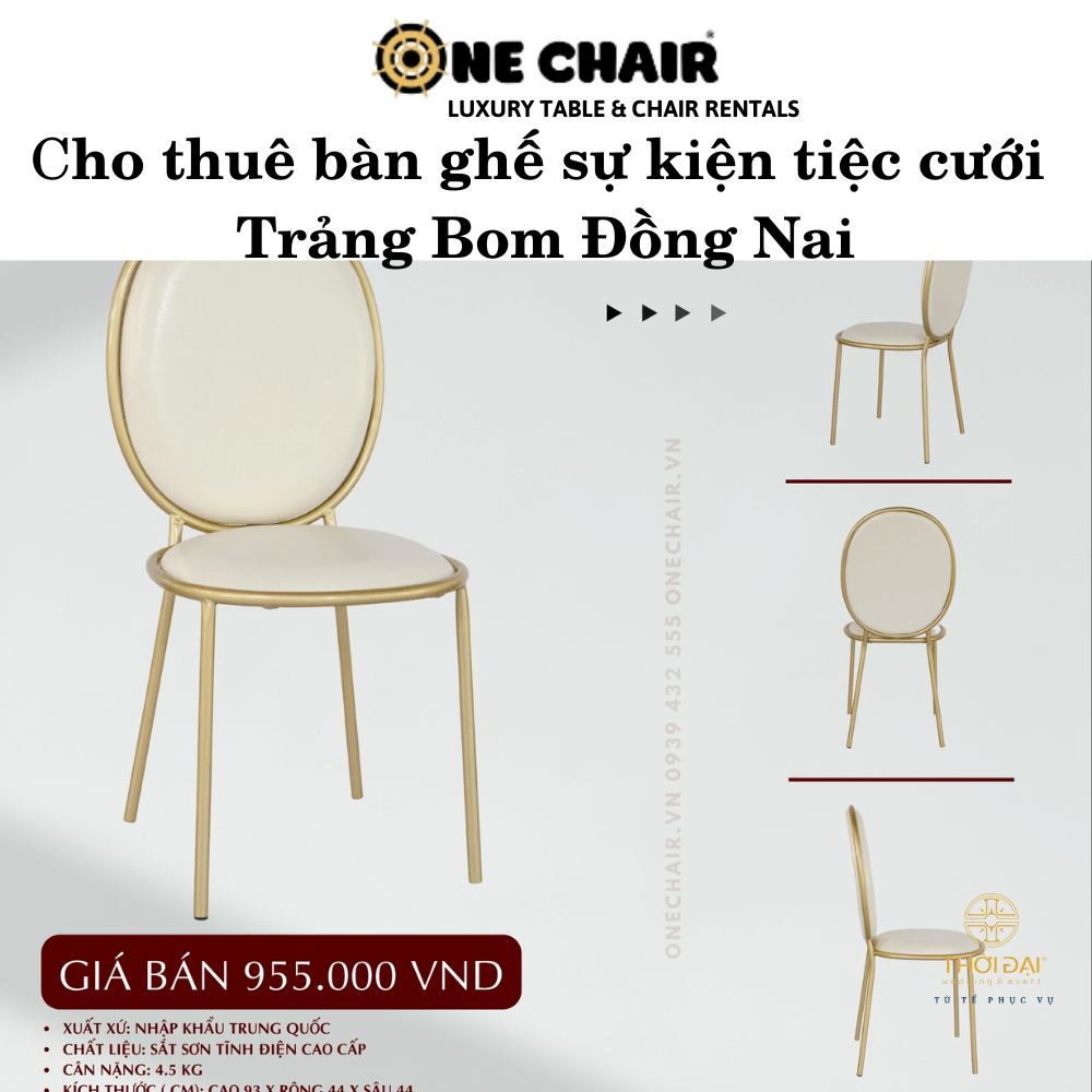 Cho thuê bàn ghế sự kiện tiệc cưới Trảng Bom Đồng Nai