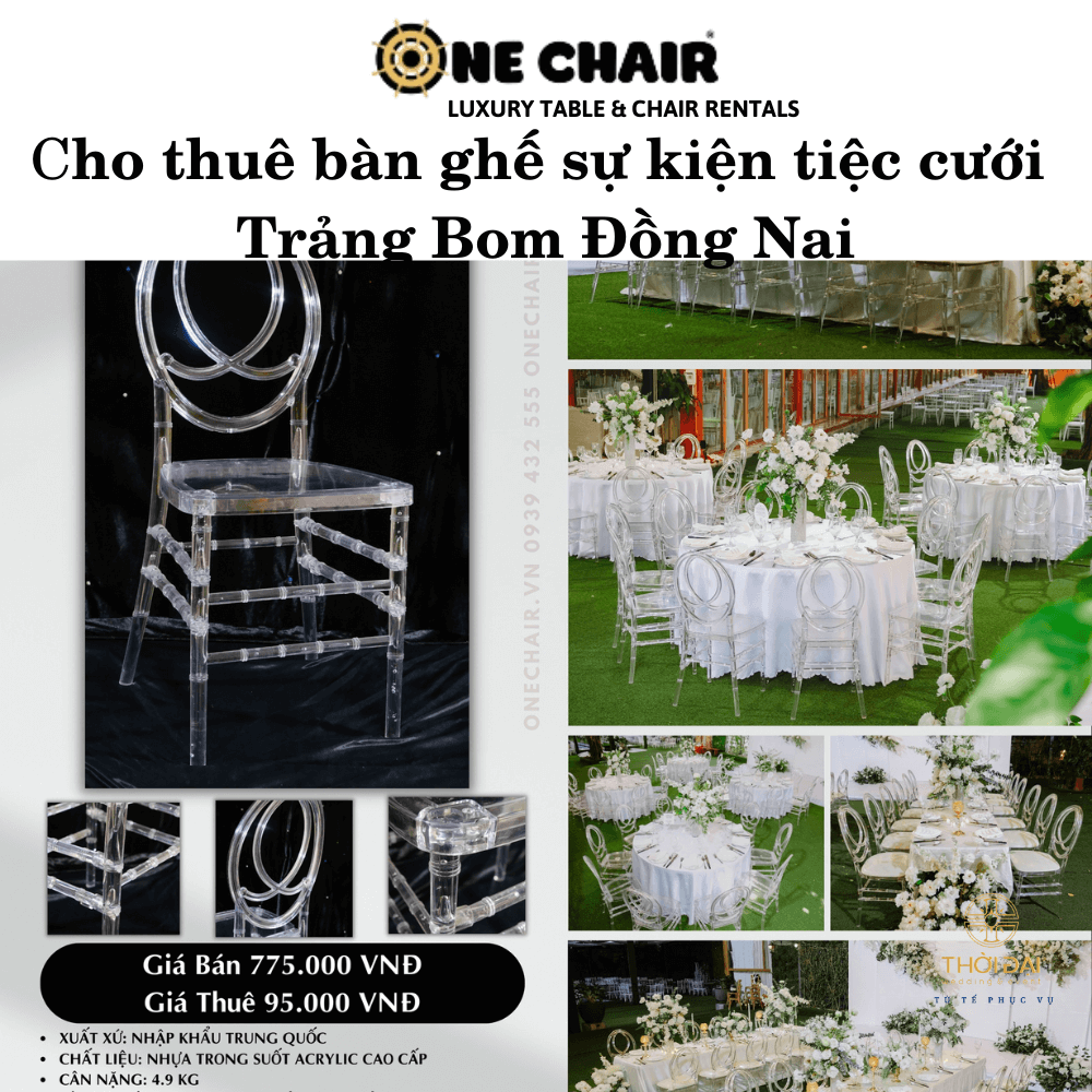 Cho thuê bàn ghế sự kiện tiệc cưới Trảng Bom Đồng Nai