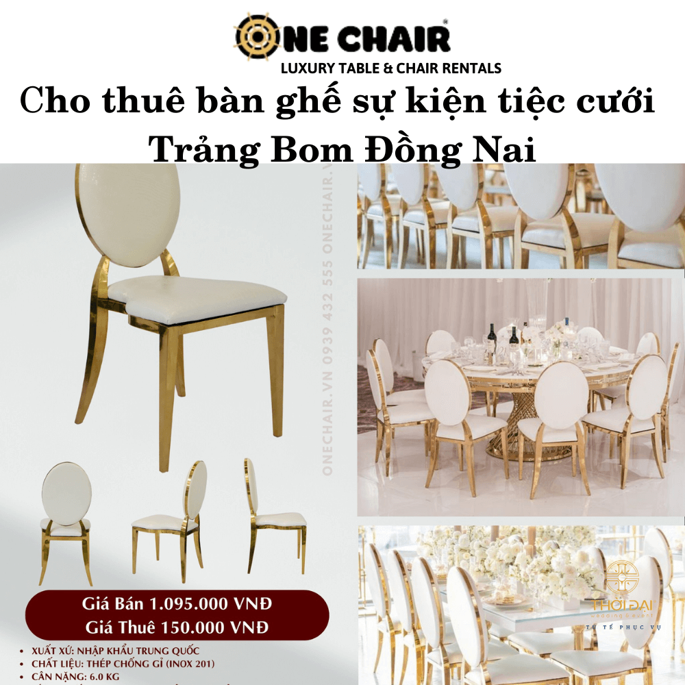 Cho thuê bàn ghế sự kiện tiệc cưới Trảng Bom Đồng Nai