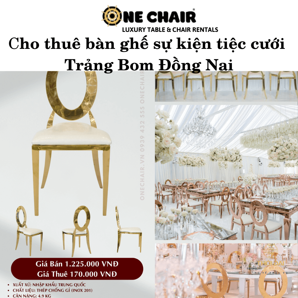 Cho thuê bàn ghế sự kiện tiệc cưới Trảng Bom Đồng Nai