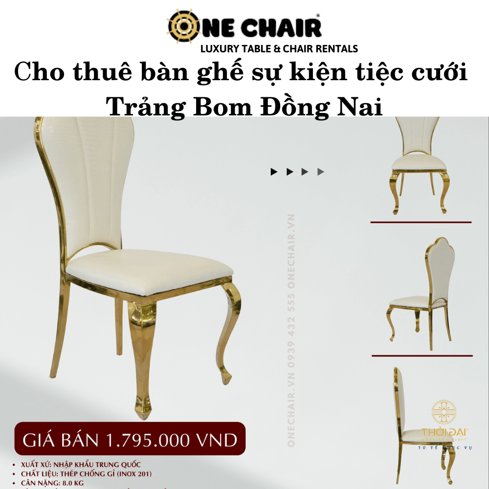 Cho thuê bàn ghế sự kiện tiệc cưới Trảng Bom Đồng Nai