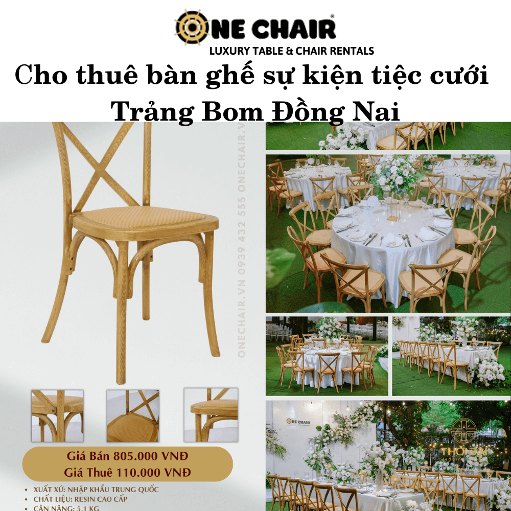 Cho thuê bàn ghế sự kiện tiệc cưới Trảng Bom Đồng Nai