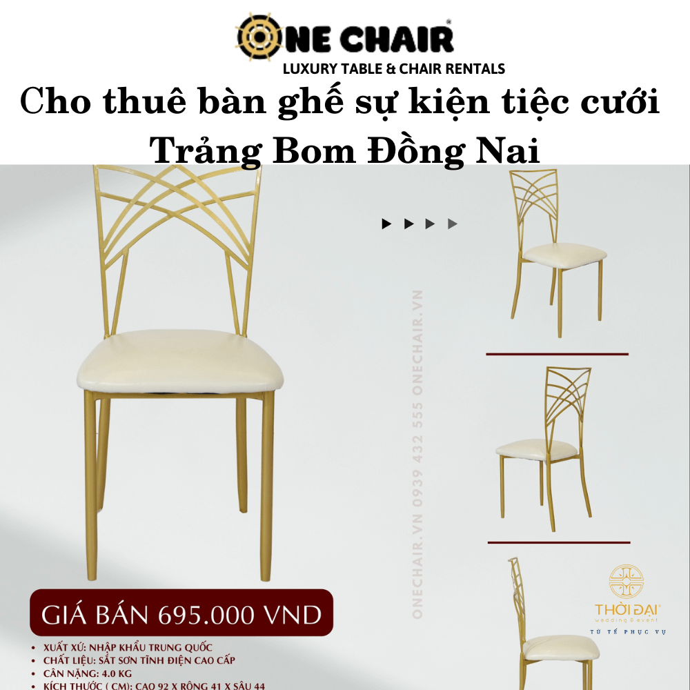 Cho thuê bàn ghế sự kiện tiệc cưới Trảng Bom Đồng Nai
