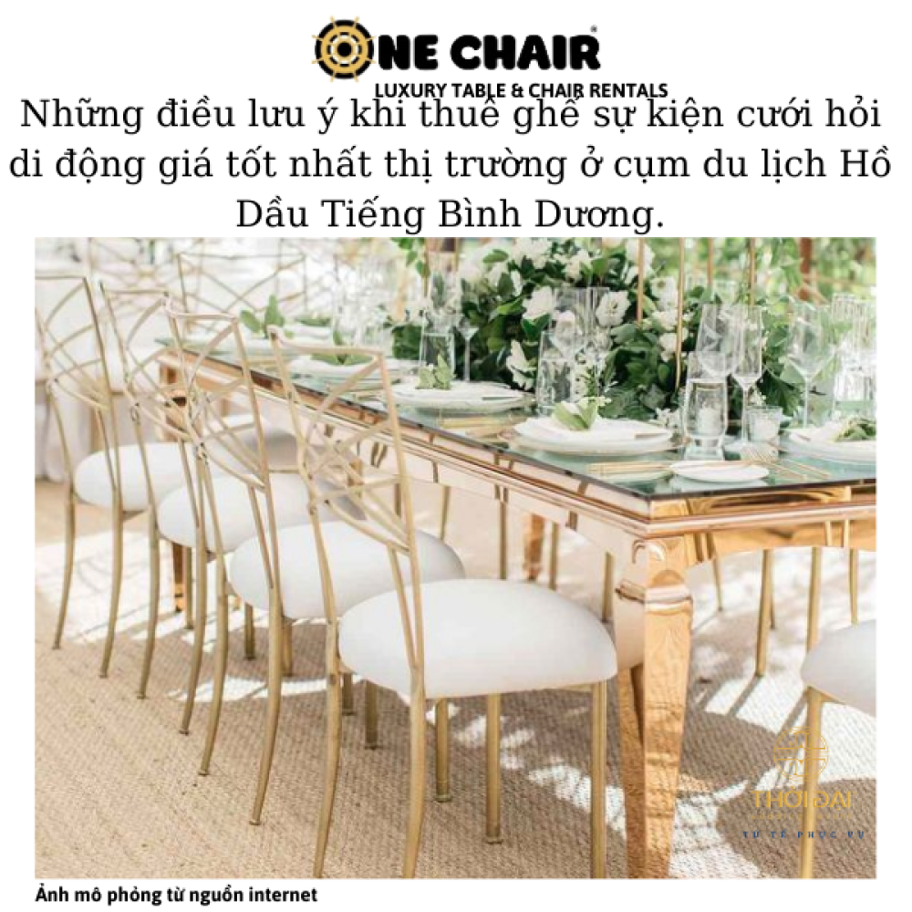 Những điều lưu ý khi thuê ghế sự kiện cưới hỏi di động giá tốt nhất thị trường ở cụm du lịch Hồ Dầu Tiếng Bình Dương.