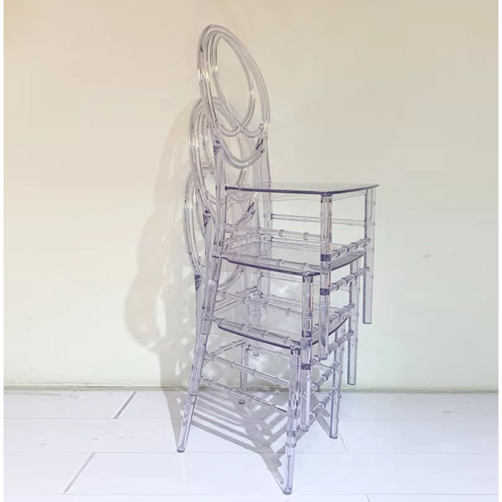 Ghế pha lê trong suốt chiavari phoenix sự kiện đám cưới