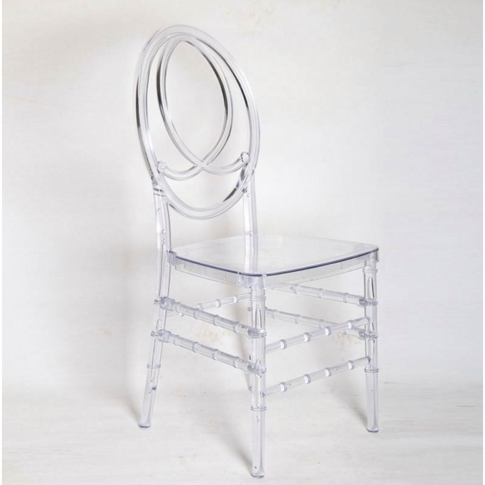 Ghế pha lê trong suốt chiavari phoenix sự kiện đám cưới