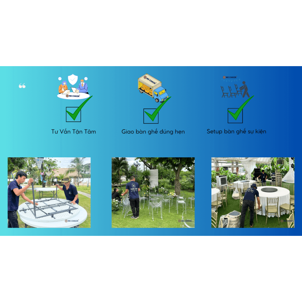 Cho thuê bàn ghế sự kiện quận 5 tphcm