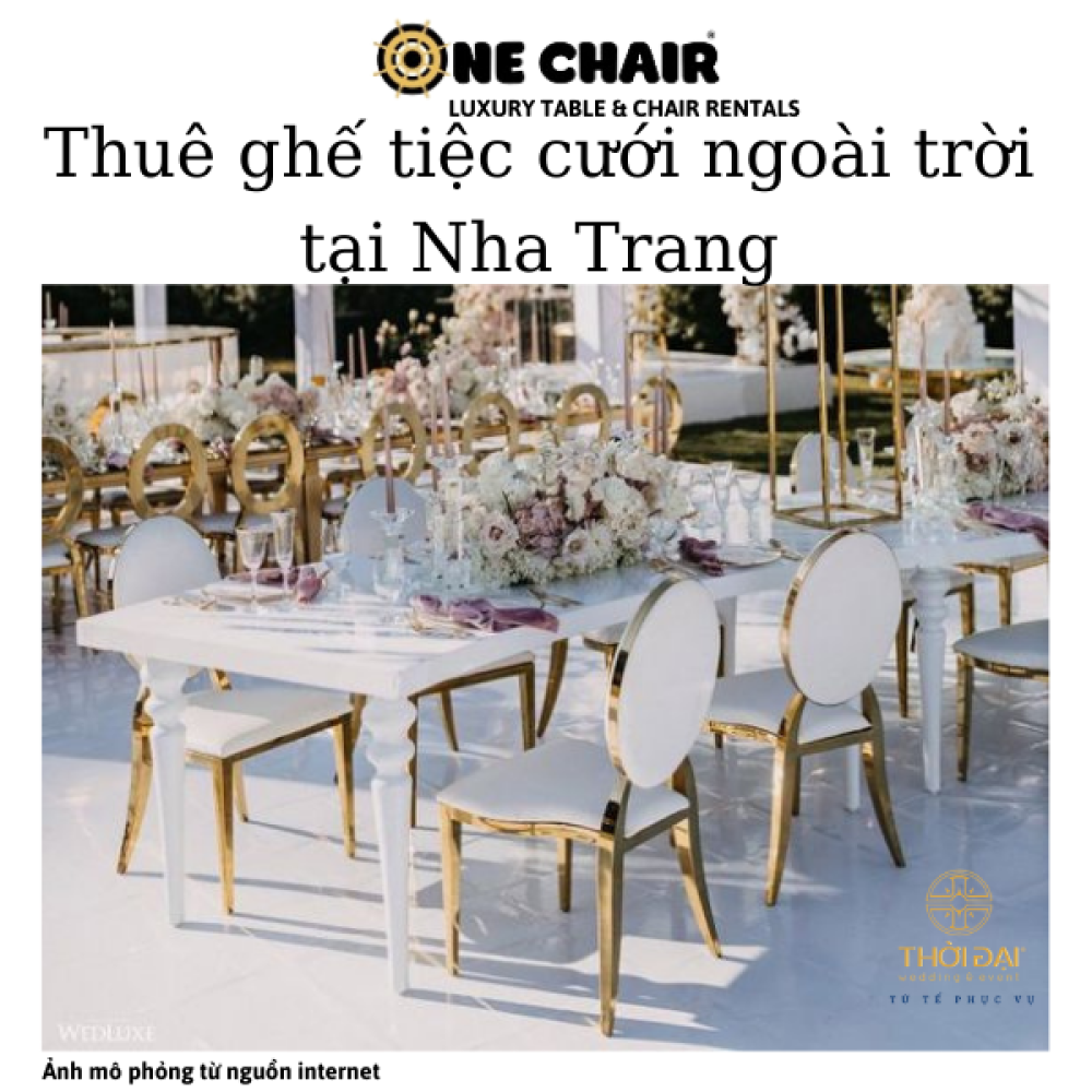 Thuê ghế tiệc cưới ngoài trời tại Nha Trang.