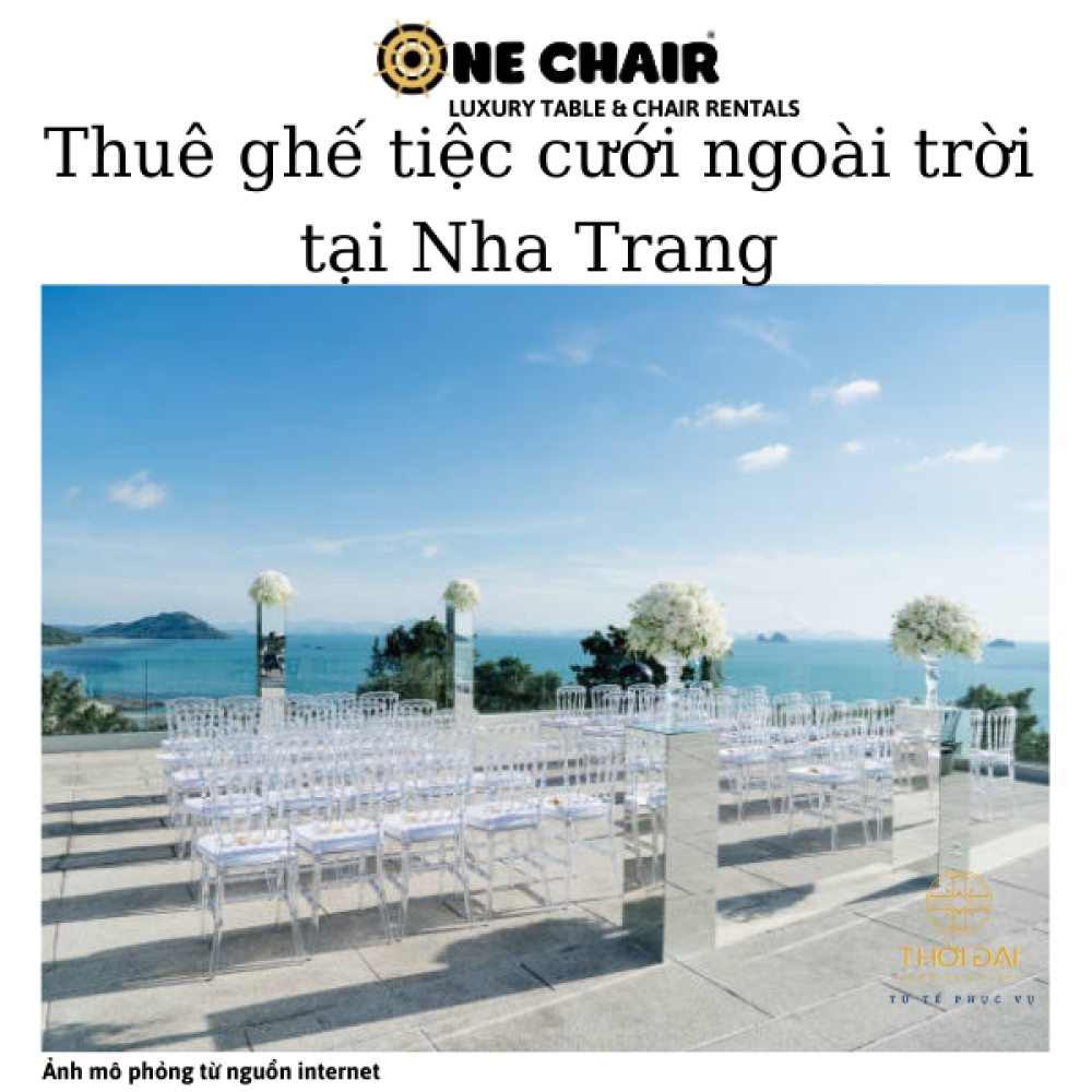 Thuê ghế tiệc cưới ngoài trời tại Nha Trang.