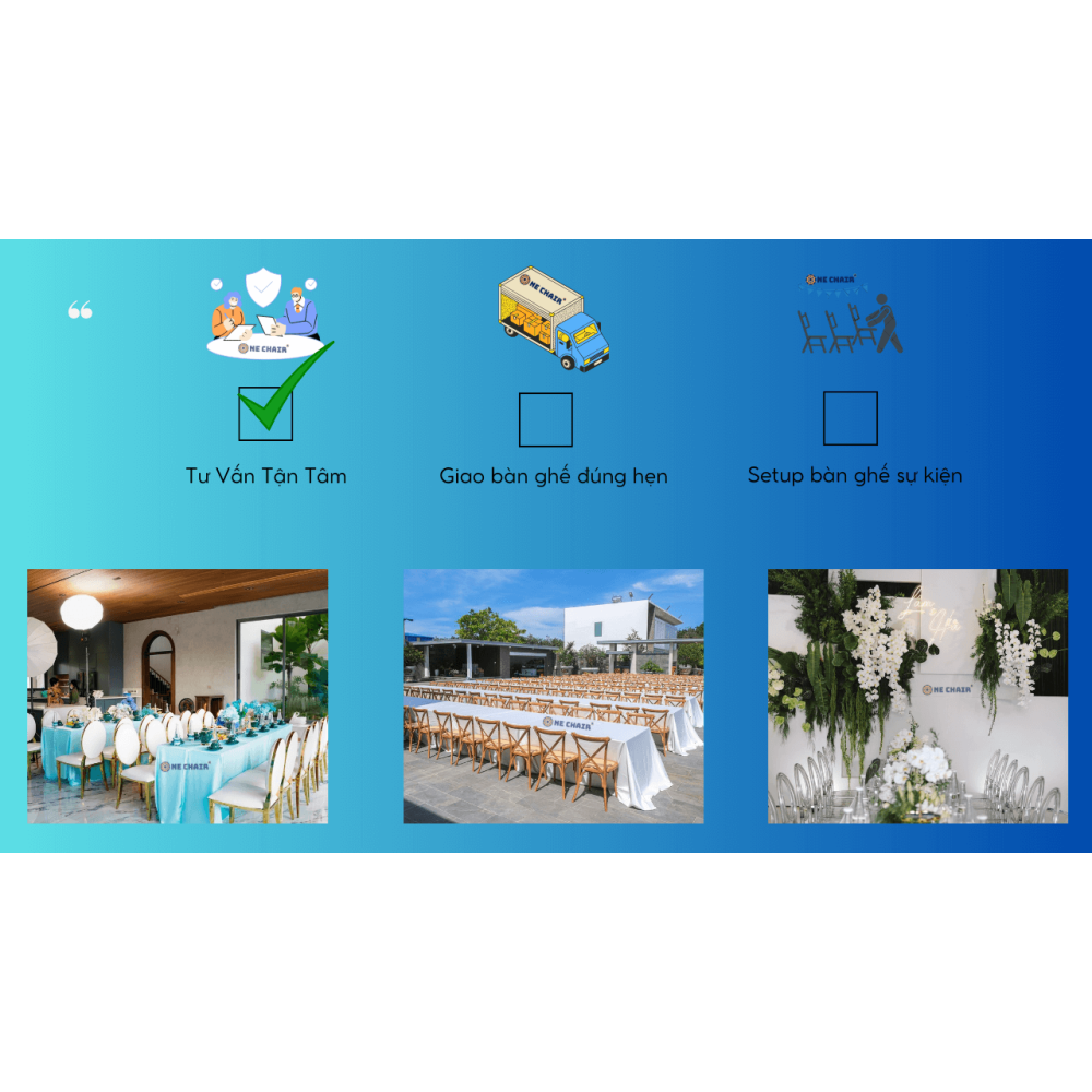 Cho thuê bàn ghế sự kiện quận 5 tphcm