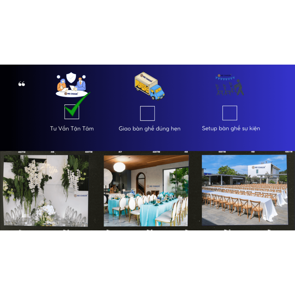 Cho thuê bàn ghế sự kiện quận 6 tphcm