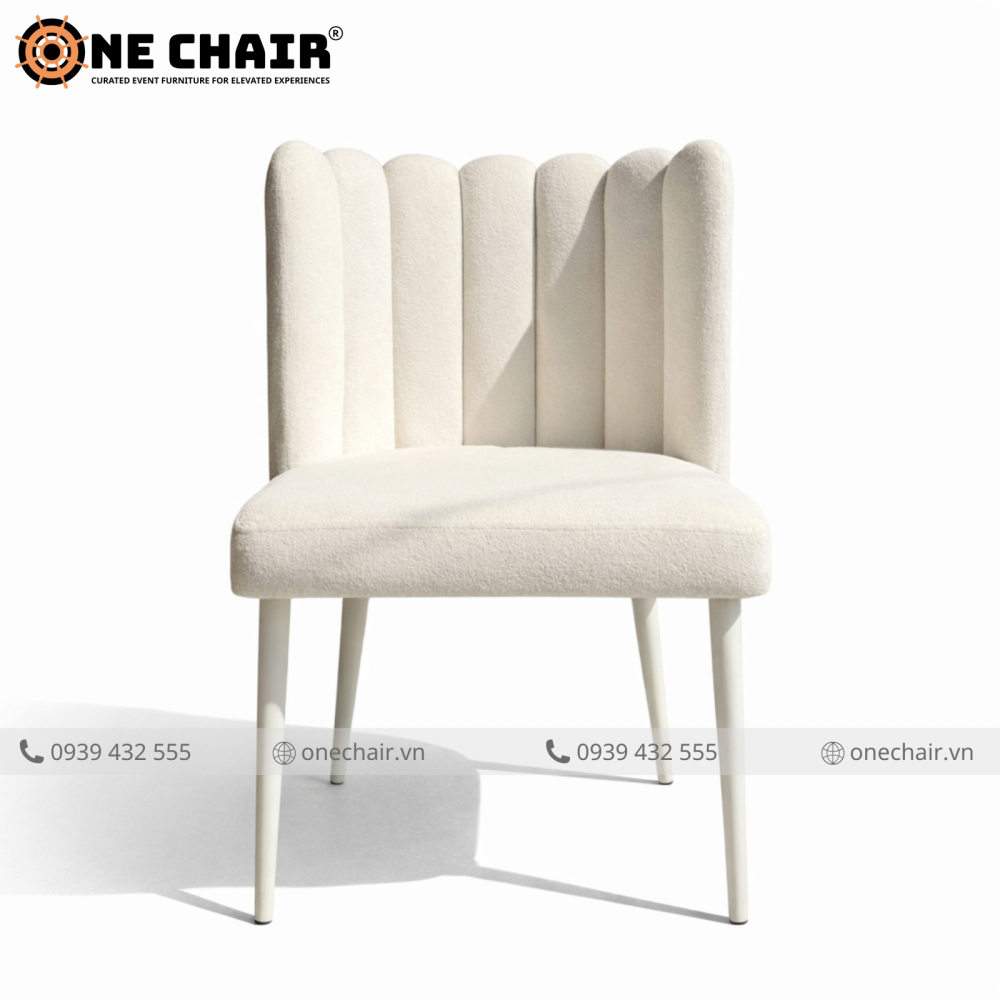 Tulip Chair – Trắng Kem | Ghế Sofa Mini Sang Trọng