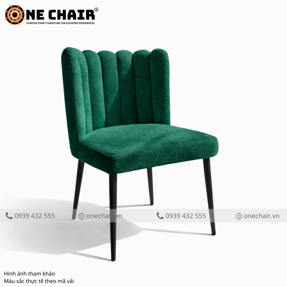 Ghế Sofa Sự Kiện Tulip Nhung Xanh Ngọc – Nở Rộ Đẳng Cấp Trong Từng Không Gian Sự Kiện