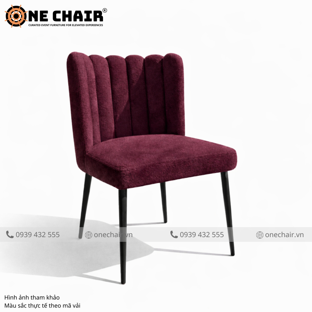 Ghế Sofa Tulip Cao Cấp Màu Đỏ Burgundy – Lãng Mạn Cuồng Nhiệt & Sang Trọng Đến Từng Thớ Vải