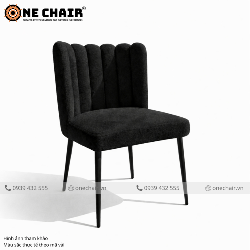 Sofa Tulip Cao Cấp Màu Đen – Tuyên Ngôn Dark Luxury Cho Sự Kiện Thống Trị Mọi Khung Hình