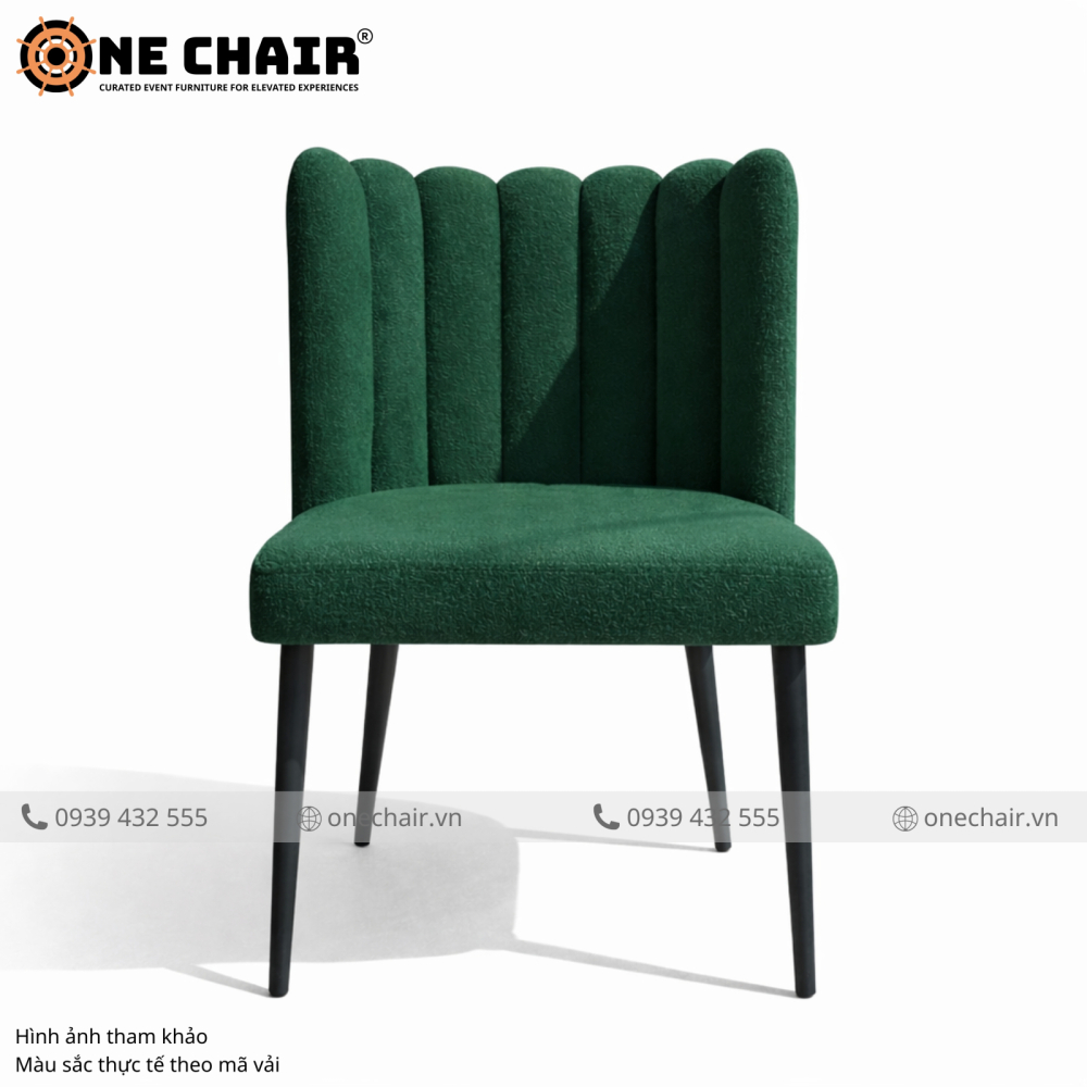 Ghế Sofa Sự Kiện Tulip Nhung Xanh Ngọc – Nở Rộ Đẳng Cấp Trong Từng Không Gian Sự Kiện