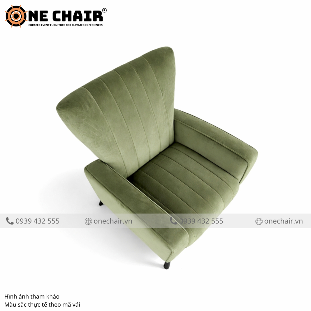 Sofa Armchair Sự Kiện Muse Xanh Olive – Tươi Mới Đầy Sức Sống & Tinh Tế Đến Từng Thớ Nhung
