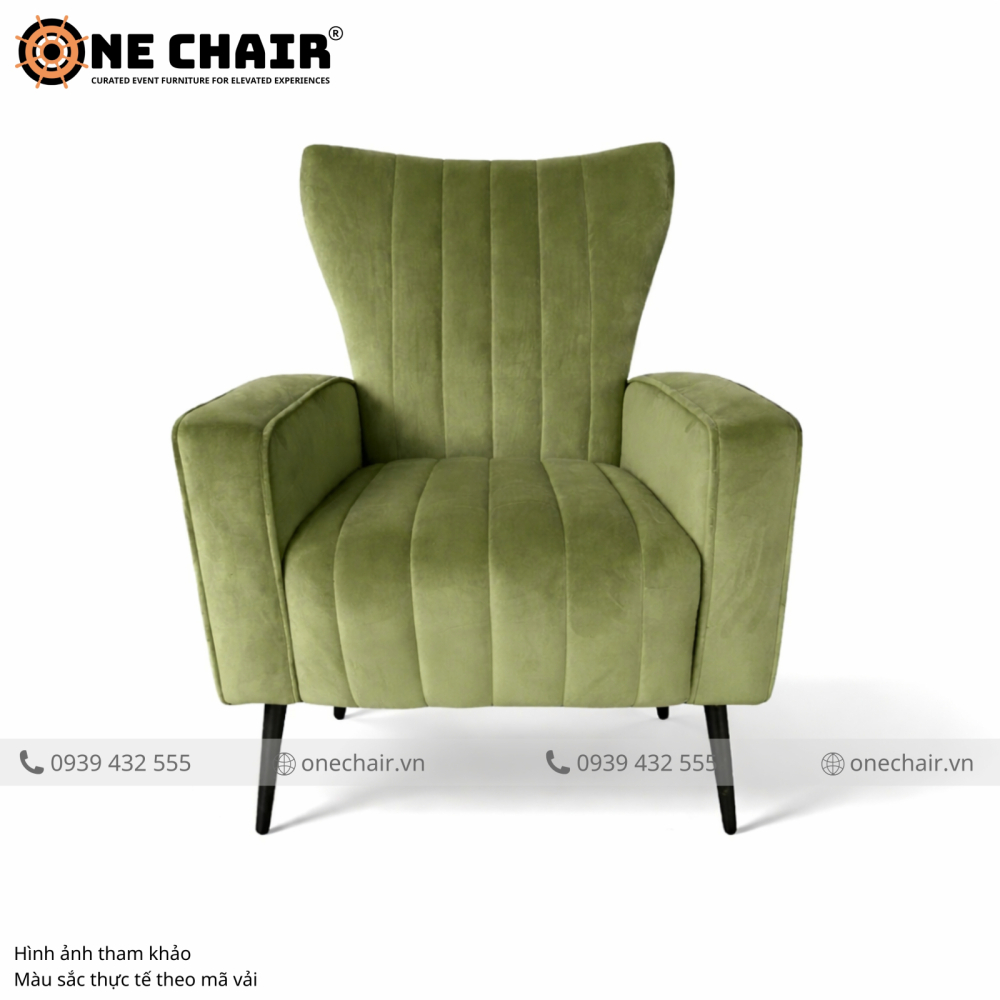 Sofa Armchair Sự Kiện Muse Xanh Olive – Tươi Mới Đầy Sức Sống & Tinh Tế Đến Từng Thớ Nhung