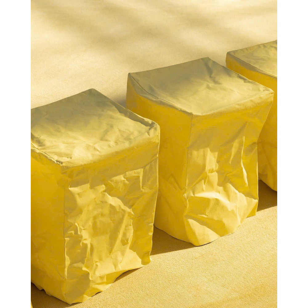 PAPER STOOL MUSTARD BEIGE | GHẾ GIẤY NGHỆ THUẬT