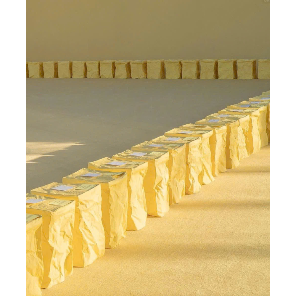 PAPER STOOL MUSTARD BEIGE | GHẾ GIẤY NGHỆ THUẬT