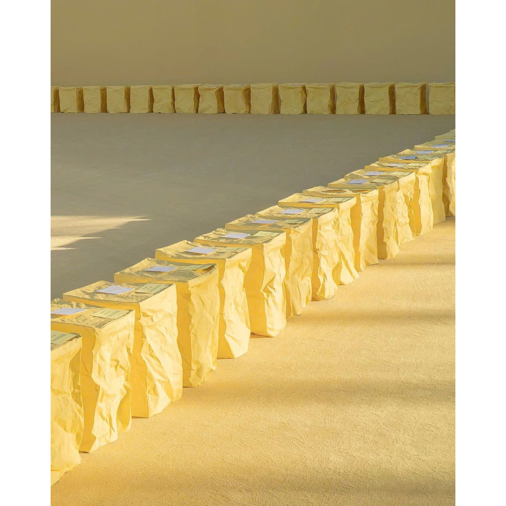 PAPER STOOL MUSTARD BEIGE | GHẾ GIẤY NGHỆ THUẬT