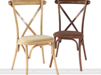 Crossback chair với phong cách cưới Rustic
